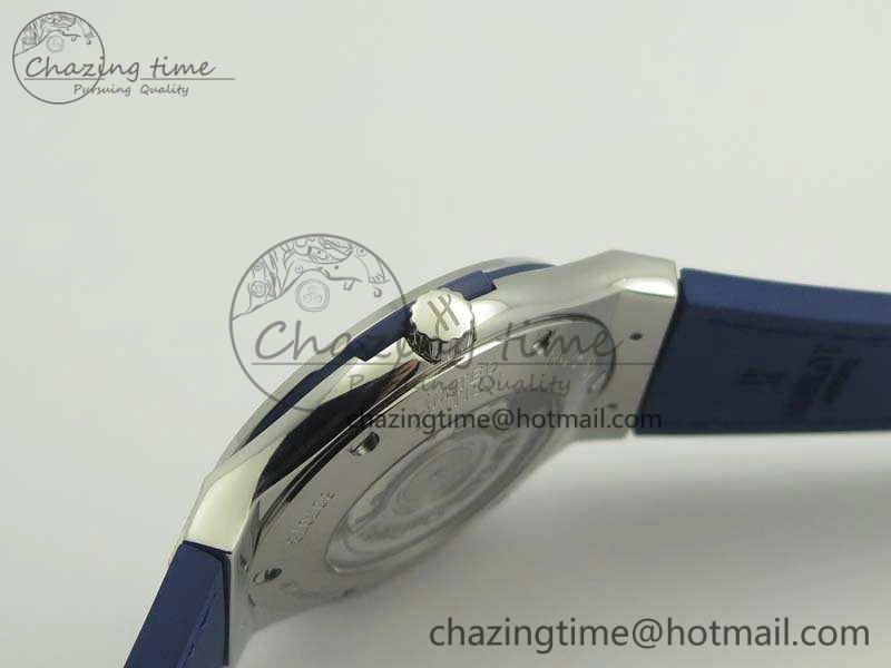 Popular Fusion 45mm SS Berluti Scritto SRF Best Edition Blue Leather Dial On Blue Gummy Strap A2892 V 6912