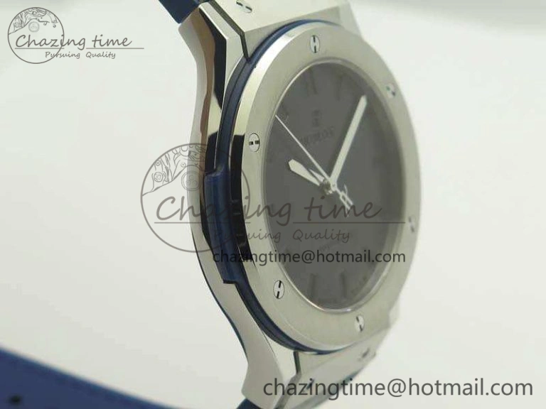 Popular Fusion 45mm SS Berluti Scritto SRF Best Edition Blue Leather Dial On Blue Gummy Strap A2892 V 6912