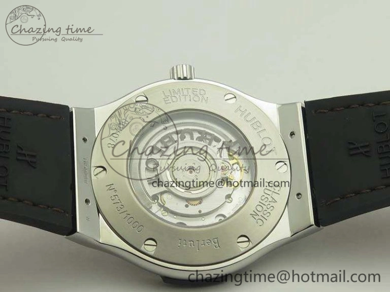Snug Fusion 45mm SS Berluti Scritto SRF Best Edition Brown Leather Dial On Gummy Strap A2892 V 6907