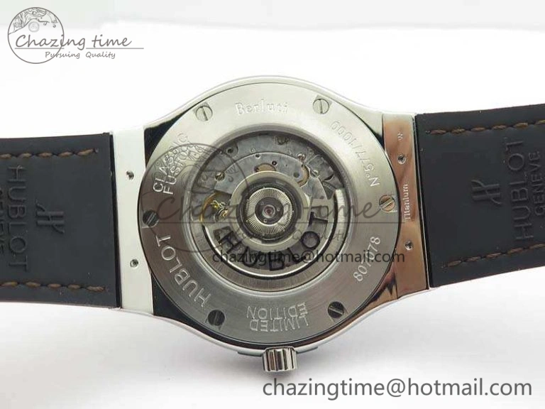 Fusion 45mm SS Berluti Scritto SRF Best Edition Brown Leather Dial On Gummy Strap A Tailored 6942