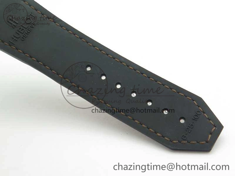 Fusion 45mm SS Berluti Scritto SRF Best Edition Brown Leather Dial On Gummy Strap A Tailored 6942