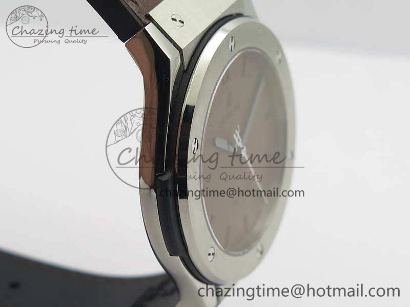 Fusion 45mm SS Berluti Scritto SRF Best Edition Brown Leather Dial On Gummy Strap A Tailored 6942