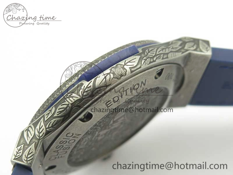 Fusion 45mm SS Engravings Case SRF Best Edition Blue Dial On Blue Gummy Strap A2892 (Free Box) MultiPurpose 6895