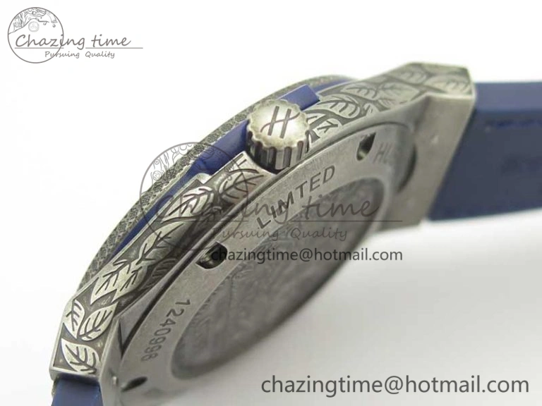 Fusion 45mm SS Engravings Case SRF Best Edition Blue Dial On Blue Gummy Strap A2892 (Free Box) MultiPurpose 6895