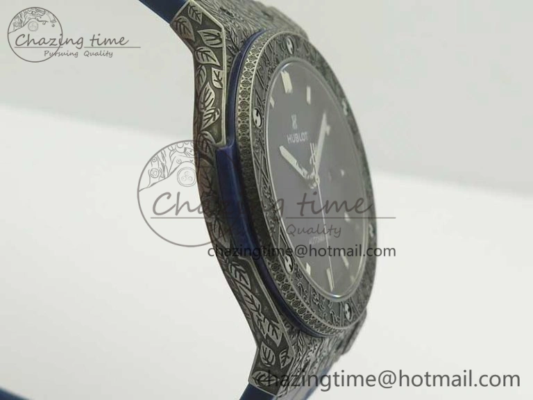 Fusion 45mm SS Engravings Case SRF Best Edition Blue Dial On Blue Gummy Strap A2892 (Free Box) MultiPurpose 6895