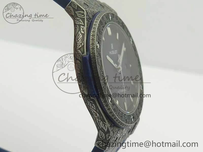 Fusion 45mm SS Engravings Case SRF Best Edition Blue Dial On Blue Gummy Strap A2892 (Free Box) MultiPurpose 6895