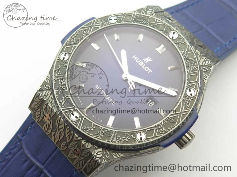 Fusion 45mm SS Engravings Case SRF Best Edition Blue Dial On Blue Gummy Strap A2892 (Free Box) MultiPurpose 6895