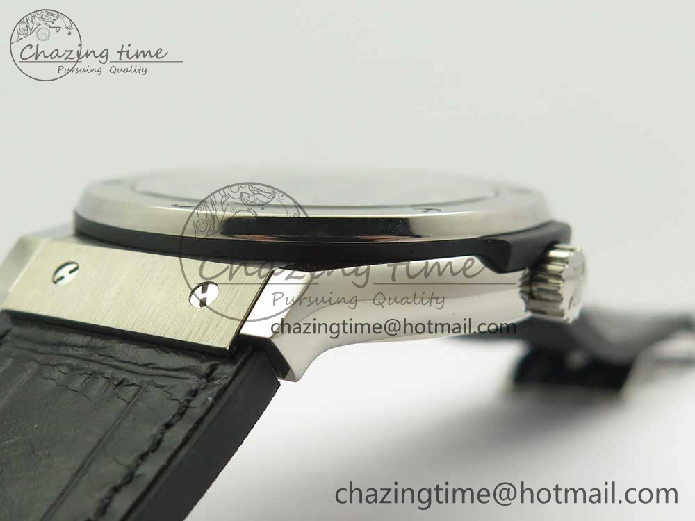 Flexible Fusion 45mm Titanium WWF 1:1 V2 Best Edition Black Dial On Black Gummy Strap Asian HB 6841