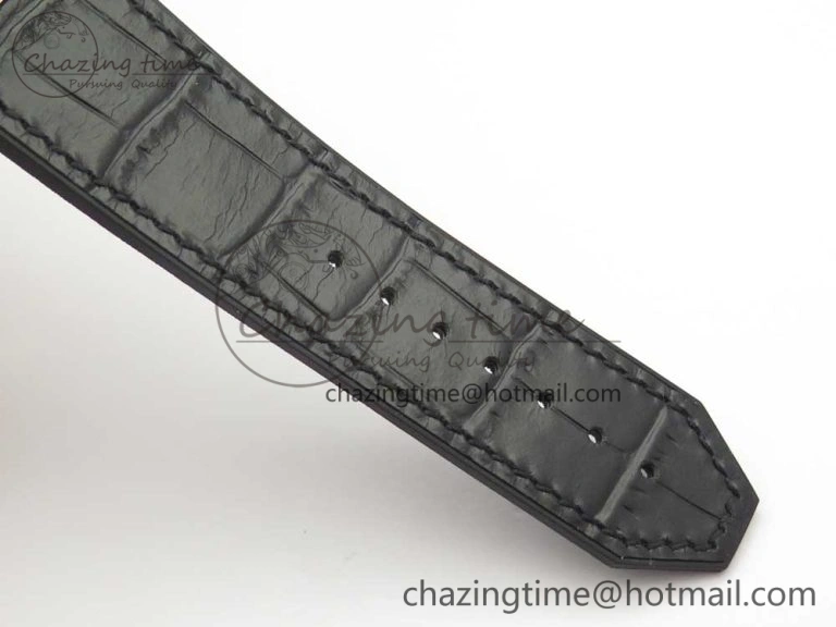 Flexible Fusion 45mm Titanium WWF 1:1 V2 Best Edition Black Dial On Black Gummy Strap Asian HB 6841