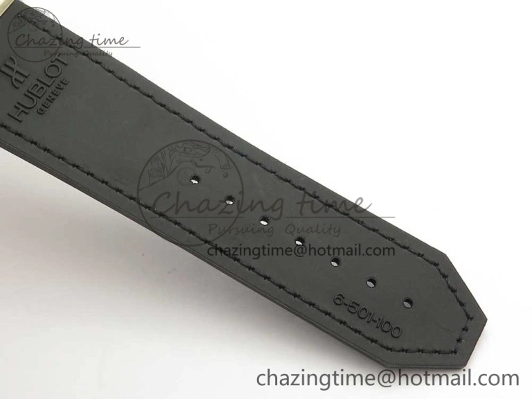Flexible Fusion 45mm Titanium WWF 1:1 V2 Best Edition Black Dial On Black Gummy Strap Asian HB 6841