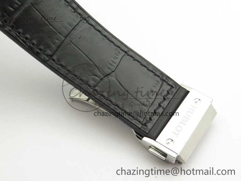 Flexible Fusion 45mm Titanium WWF 1:1 V2 Best Edition Black Dial On Black Gummy Strap Asian HB 6841