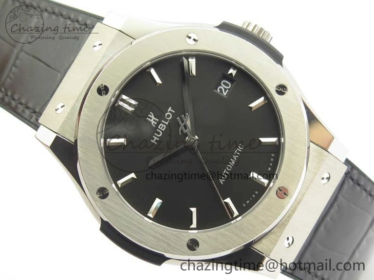 Flexible Fusion 45mm Titanium WWF 1:1 V2 Best Edition Black Dial On Black Gummy Strap Asian HB 6841