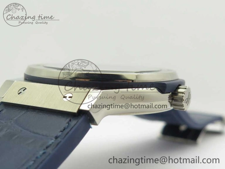 EasyCare Fusion 45mm Titanium WWF 1:1 V2 Best Edition Blue Dial On Blue Gummy Strap Asian HB 6838