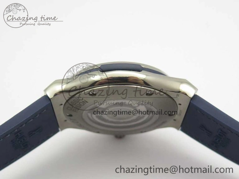 EasyCare Fusion 45mm Titanium WWF 1:1 V2 Best Edition Blue Dial On Blue Gummy Strap Asian HB 6838