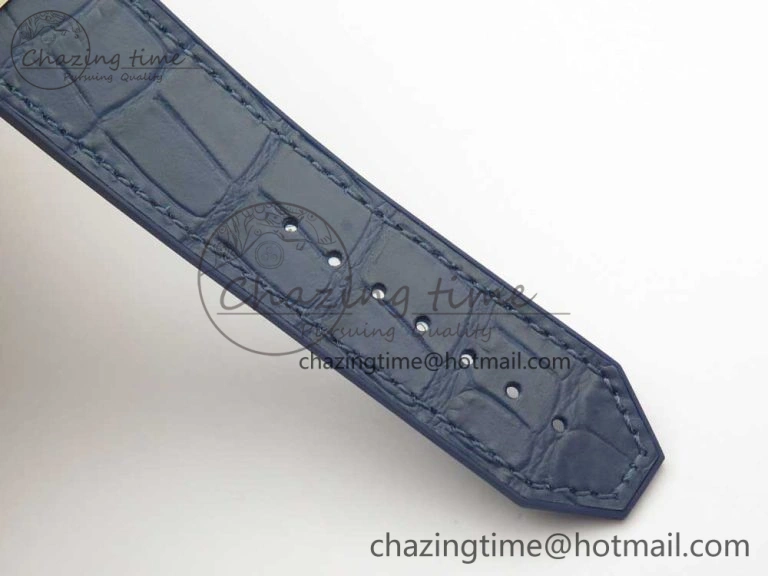 EasyCare Fusion 45mm Titanium WWF 1:1 V2 Best Edition Blue Dial On Blue Gummy Strap Asian HB 6838