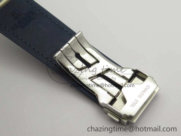 EasyCare Fusion 45mm Titanium WWF 1:1 V2 Best Edition Blue Dial On Blue Gummy Strap Asian HB 6838