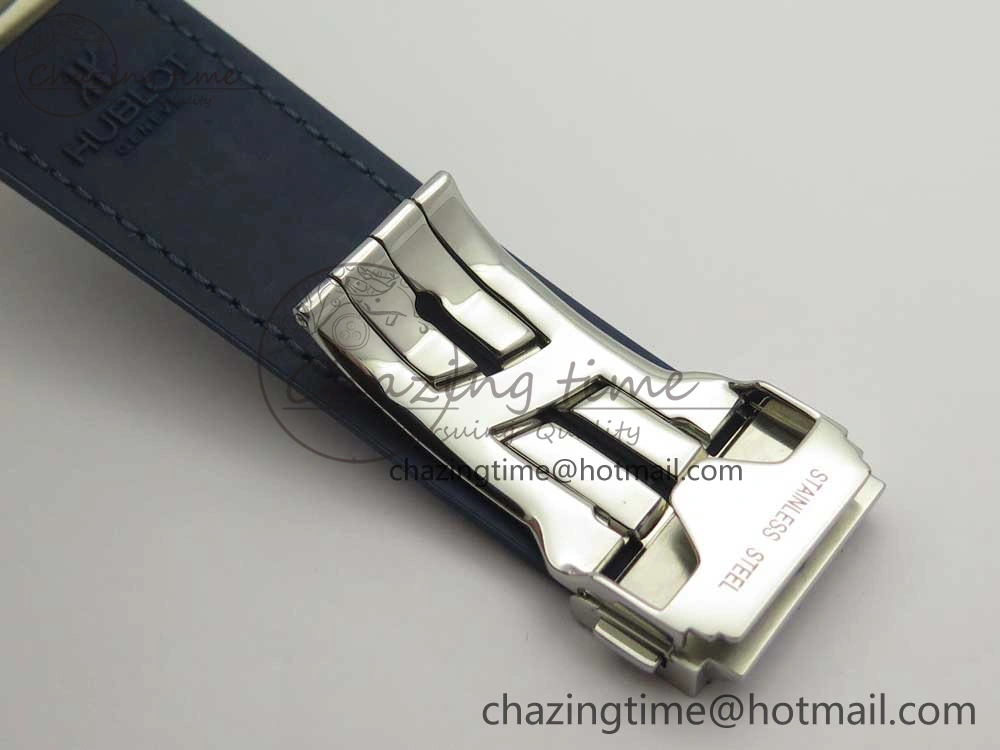 EasyCare Fusion 45mm Titanium WWF 1:1 V2 Best Edition Blue Dial On Blue Gummy Strap Asian HB 6838
