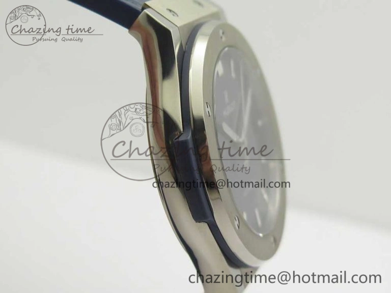 EasyCare Fusion 45mm Titanium WWF 1:1 V2 Best Edition Blue Dial On Blue Gummy Strap Asian HB 6838