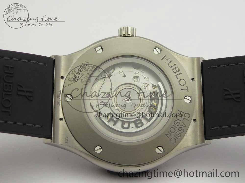 Fusion 45mm Titanium WWF 1:1 V2 Best Edition Gray Dial On Gray Gummy Strap Asian HB Versatile 6842