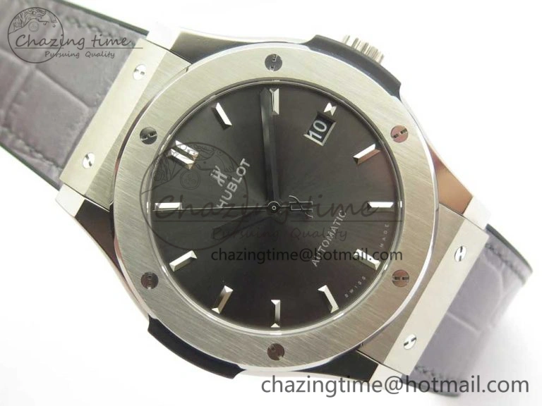 Fusion 45mm Titanium WWF 1:1 V2 Best Edition Gray Dial On Gray Gummy Strap Asian HB Versatile 6842