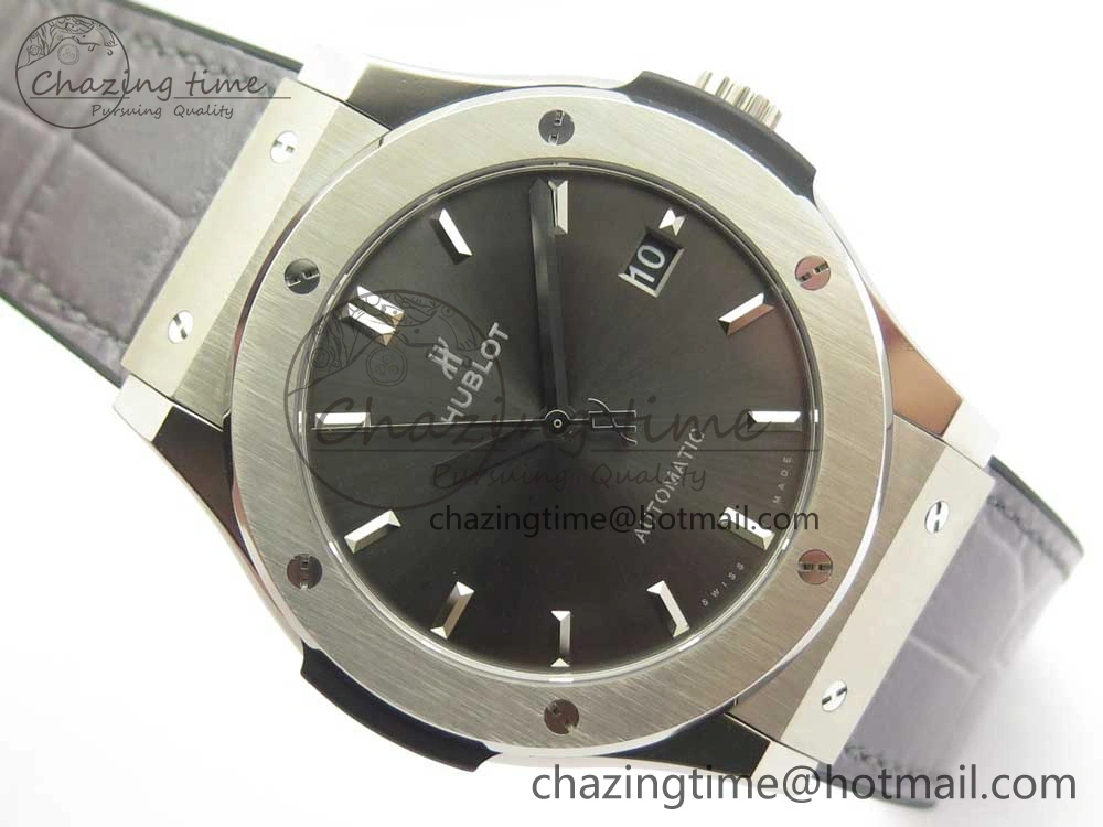 Fusion 45mm Titanium WWF 1:1 V2 Best Edition Gray Dial On Gray Gummy Strap Asian HB Versatile 6842