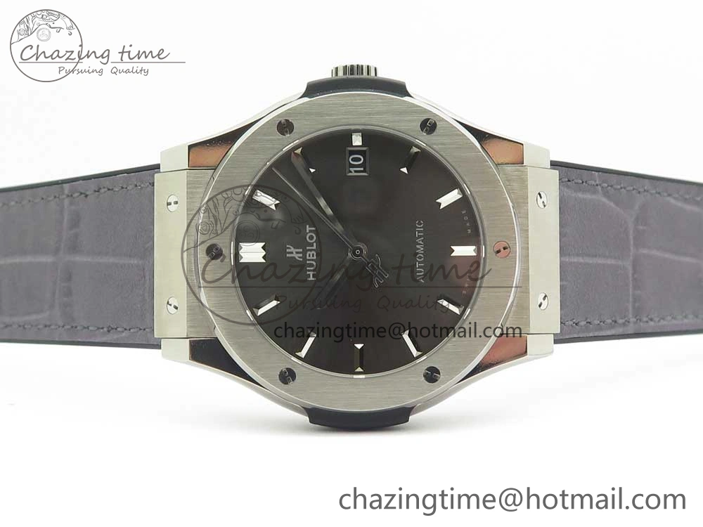 Fusion 45mm Titanium WWF 1:1 V2 Best Edition Gray Dial On Gray Gummy Strap Asian HB Versatile 6842