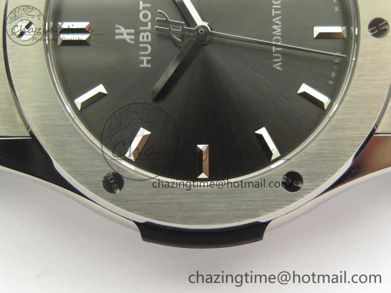 Fusion 45mm Titanium WWF 1:1 V2 Best Edition Gray Dial On Gray Gummy Strap Asian HB Versatile 6842