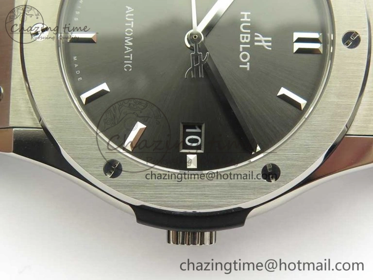 Fusion 45mm Titanium WWF 1:1 V2 Best Edition Gray Dial On Gray Gummy Strap Asian HB Versatile 6842