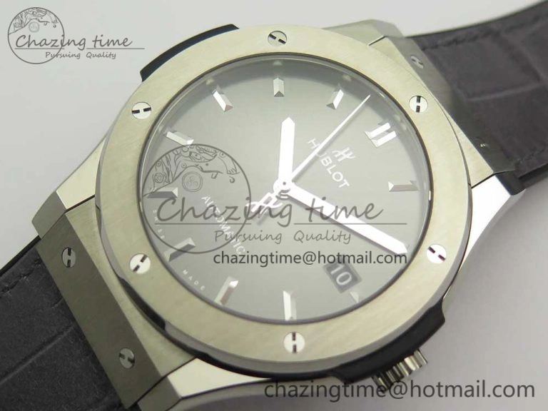 Fusion 45mm Titanium WWF 1:1 V2 Best Edition Gray Dial On Gray Gummy Strap Asian HB Versatile 6842