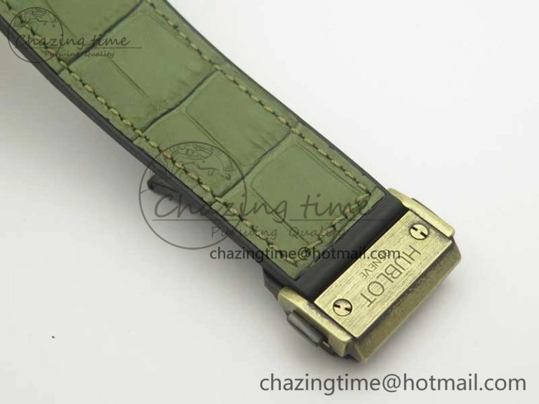 Fusion 45mm YG Engravings Case SRF Best Edition Green Dial On Green Gummy Strap A2892 (Free Box) HighQuality 6896