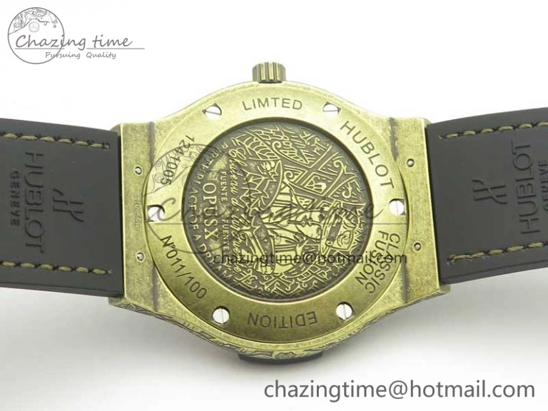 Fusion 45mm YG Engravings Case SRF Best Edition Green Dial On Green Gummy Strap A2892 (Free Box) HighQuality 6896
