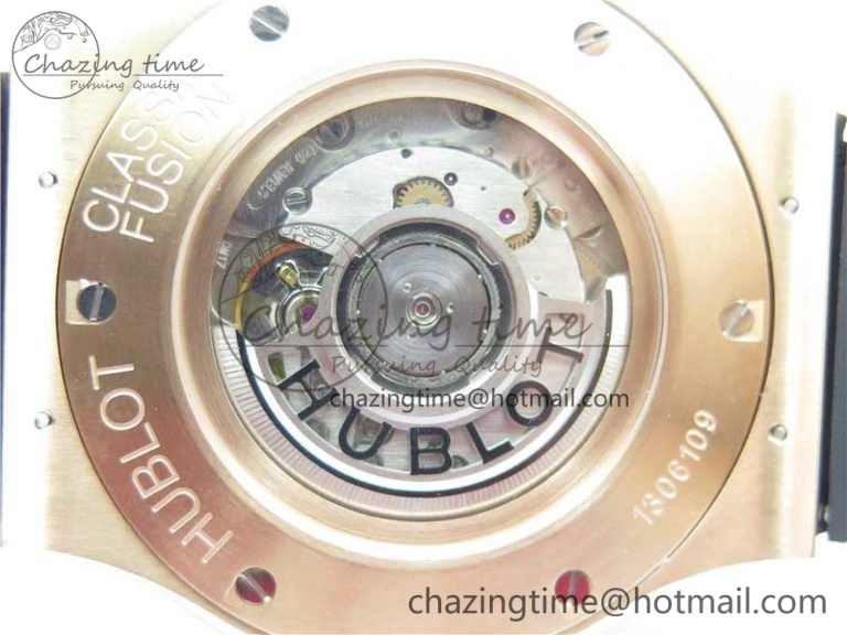 Refined Fusion Automatic  RG Diamonds Case WWF Best Edition Diamonds Paved Dial on Black Gummy Strap HB 6822