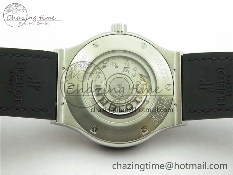 Fusion Automatic  SS Diamonds Case WWF Best Edition Diamonds Paved Dial on Black Gummy Strap HB Attractive 6821