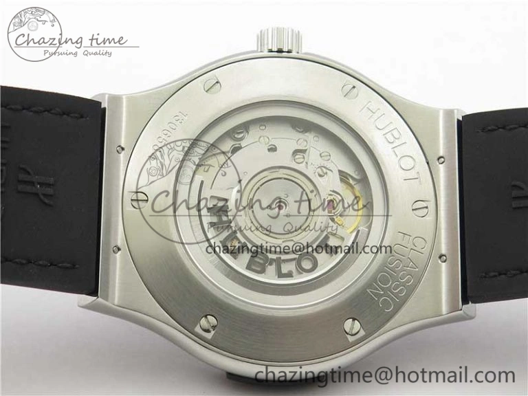 WellDesigned Fusion Automatic SS WWF Best Edition Diamonds Case Diamonds Skull Dial on Black Leather Strap HB 6827