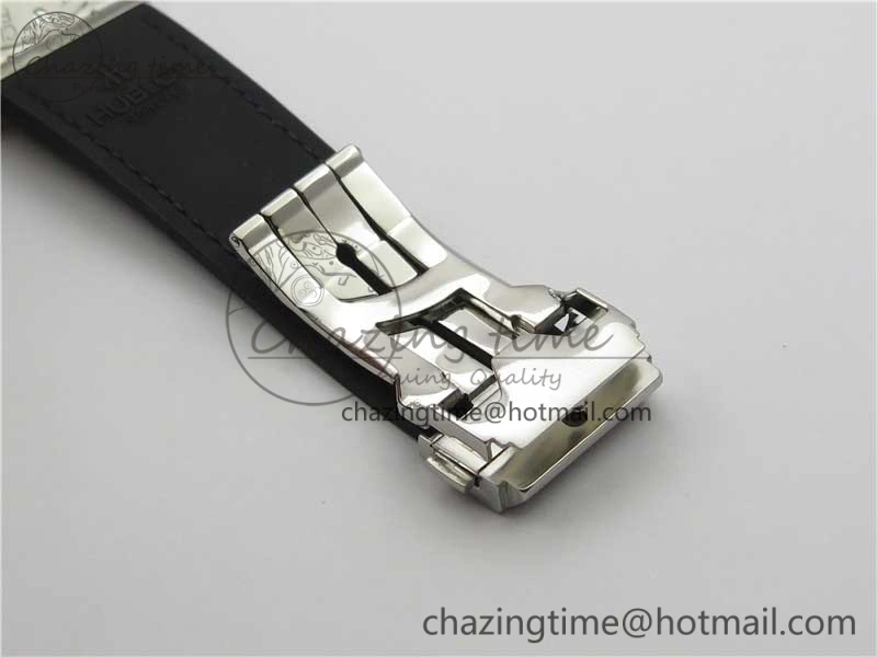 WellDesigned Fusion Automatic SS WWF Best Edition Diamonds Case Diamonds Skull Dial on Black Leather Strap HB 6827