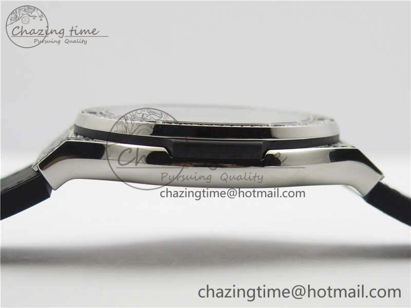 WellDesigned Fusion Automatic SS WWF Best Edition Diamonds Case Diamonds Skull Dial on Black Leather Strap HB 6827