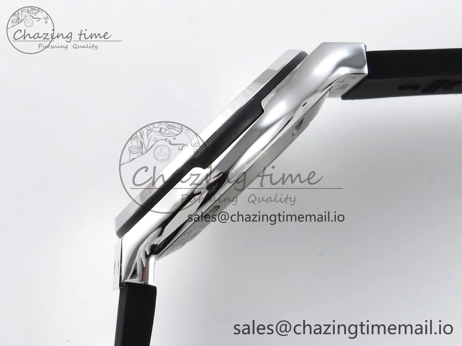 Lightweight Fusion Bang 42mm HBF 1:1 Best Edition Black Dial Diamonds Bezel on Black Rubber Strap A 6685