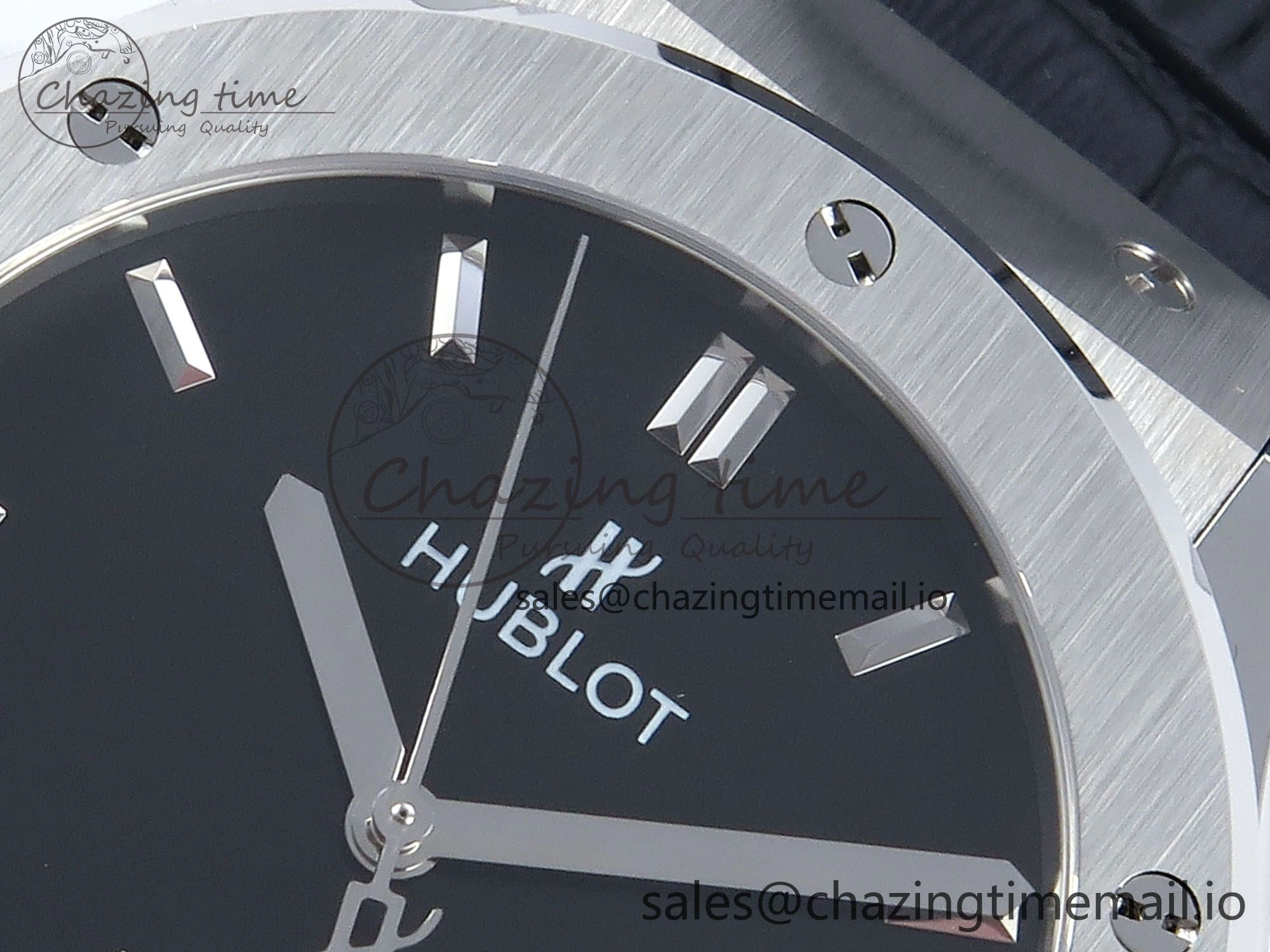 Versatile Fusion Bang 42mm HBF 1:1 Best Edition Black Dial on Black Leather Strap A 6682