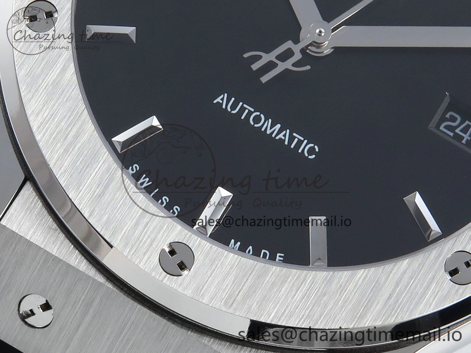 Versatile Fusion Bang 42mm HBF 1:1 Best Edition Black Dial on Black Leather Strap A 6682