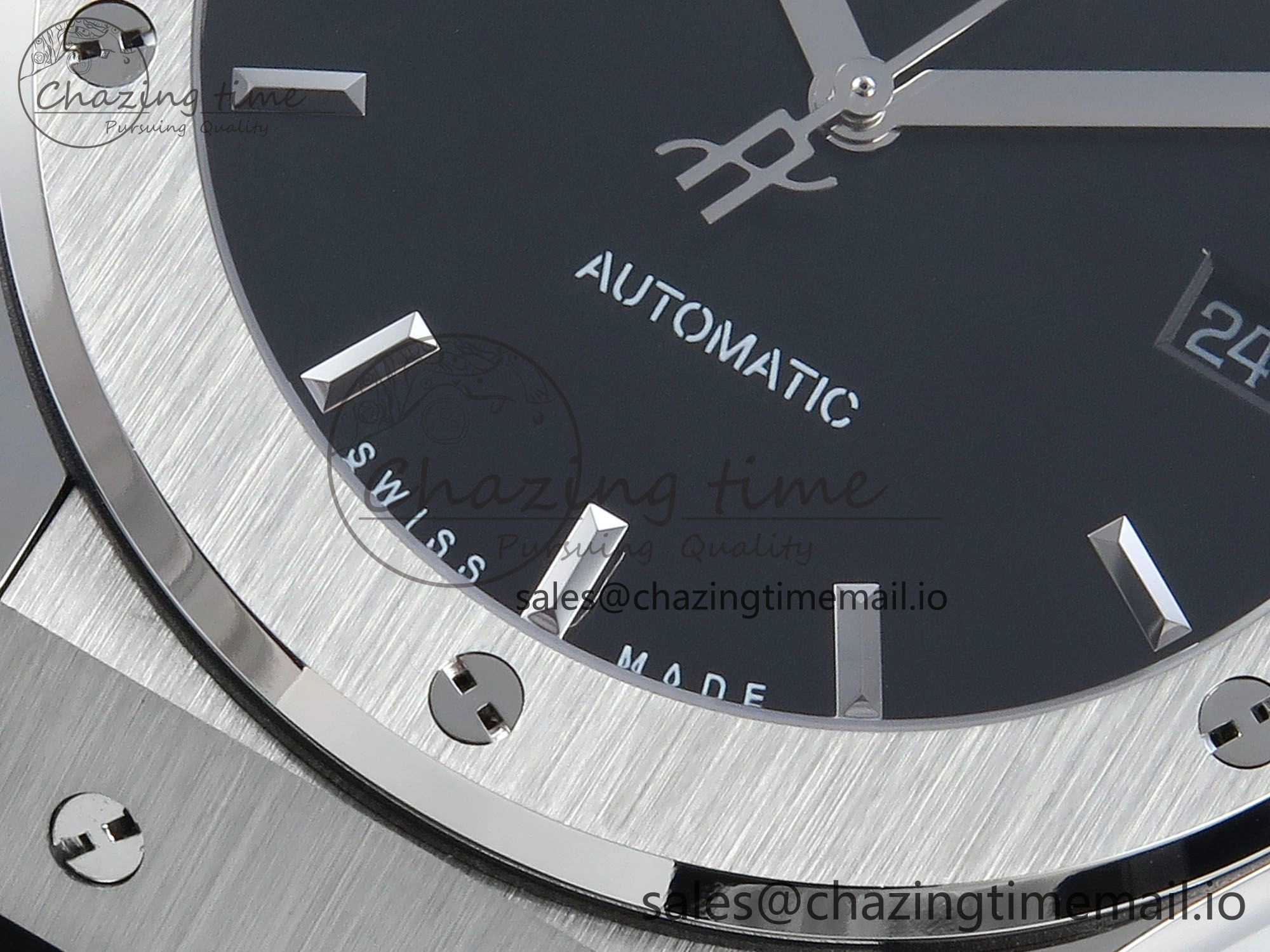 Versatile Fusion Bang 42mm HBF 1:1 Best Edition Black Dial on Black Leather Strap A 6682