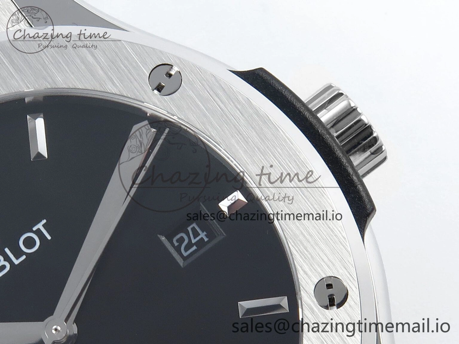 Versatile Fusion Bang 42mm HBF 1:1 Best Edition Black Dial on Black Leather Strap A 6682
