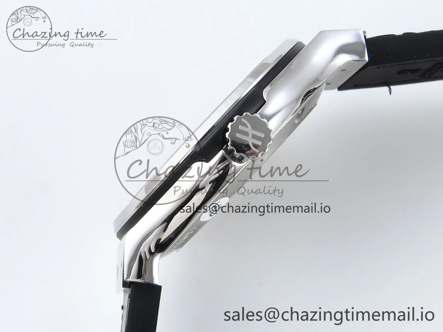 Versatile Fusion Bang 42mm HBF 1:1 Best Edition Black Dial on Black Leather Strap A 6682