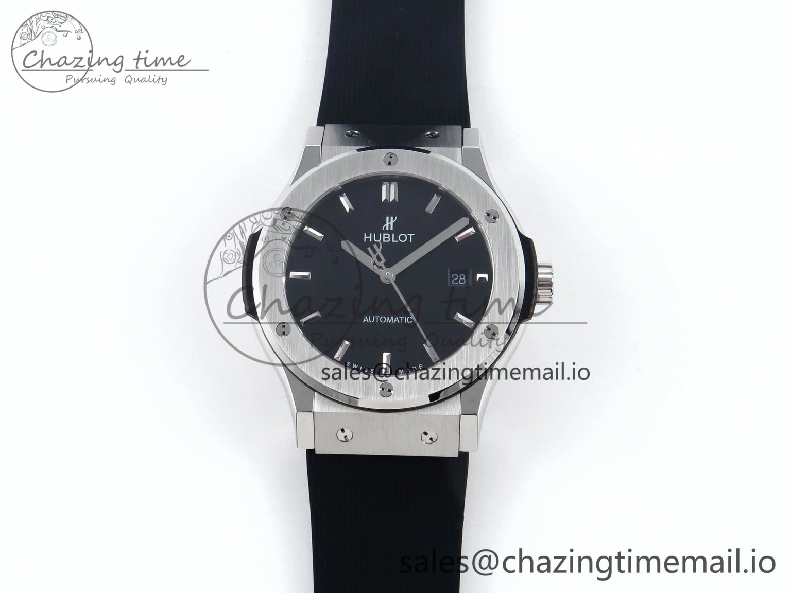 Fusion Bang 42mm HBF 1:1 Best Edition Black Dial on Black Rubber Strap A SunProtective 6687