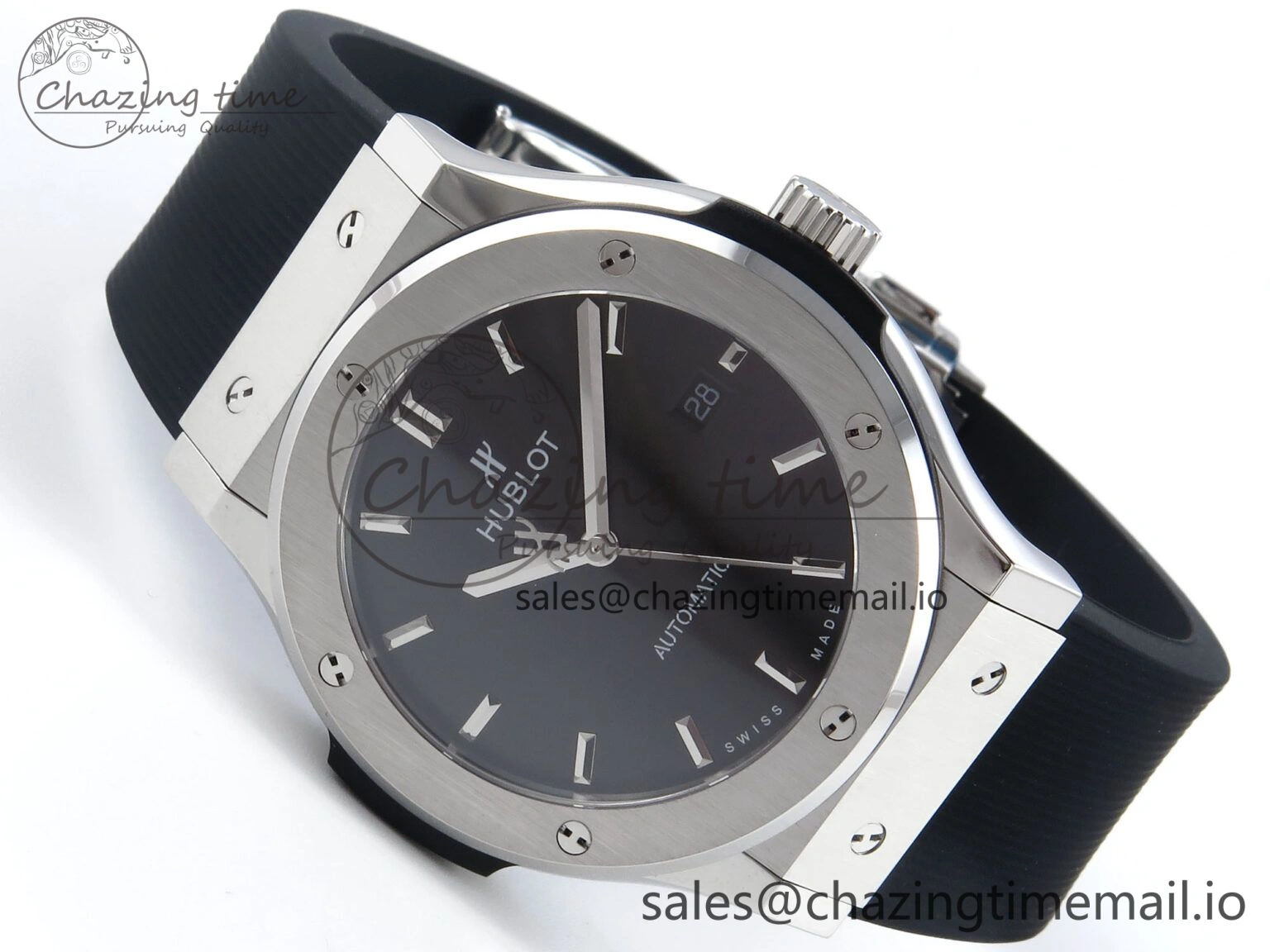 Fusion Bang 42mm HBF 1:1 Best Edition Black Dial on Black Rubber Strap A SunProtective 6687