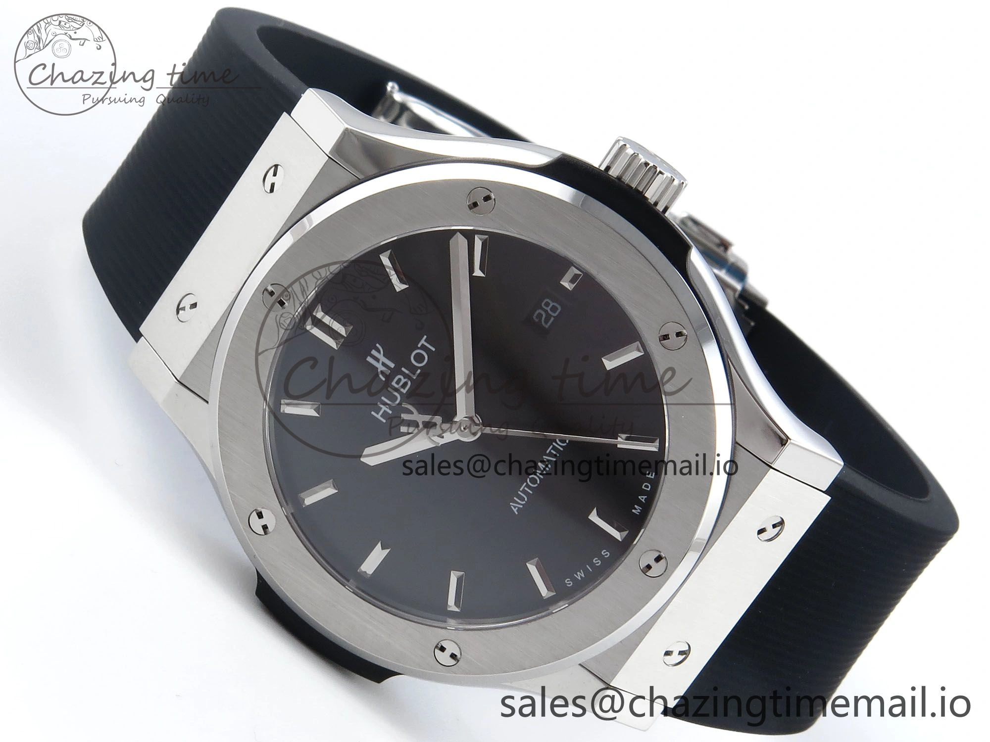 Fusion Bang 42mm HBF 1:1 Best Edition Black Dial on Black Rubber Strap A SunProtective 6687