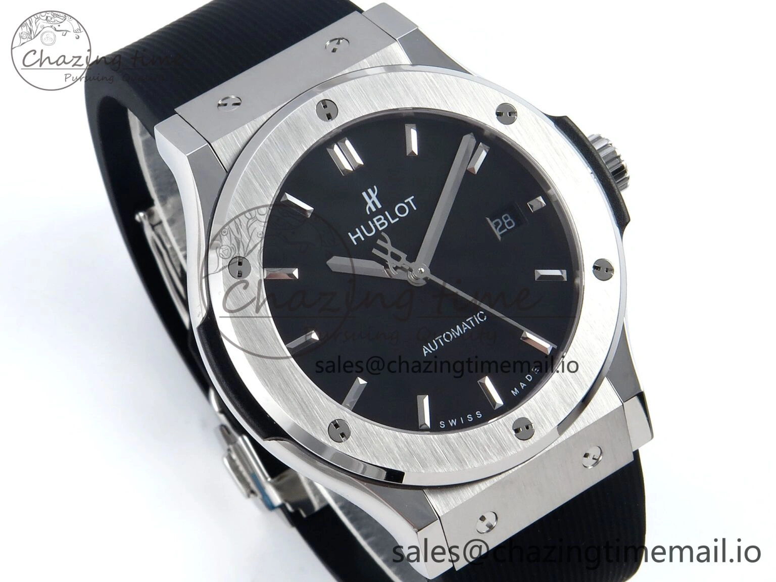 Fusion Bang 42mm HBF 1:1 Best Edition Black Dial on Black Rubber Strap A SunProtective 6687