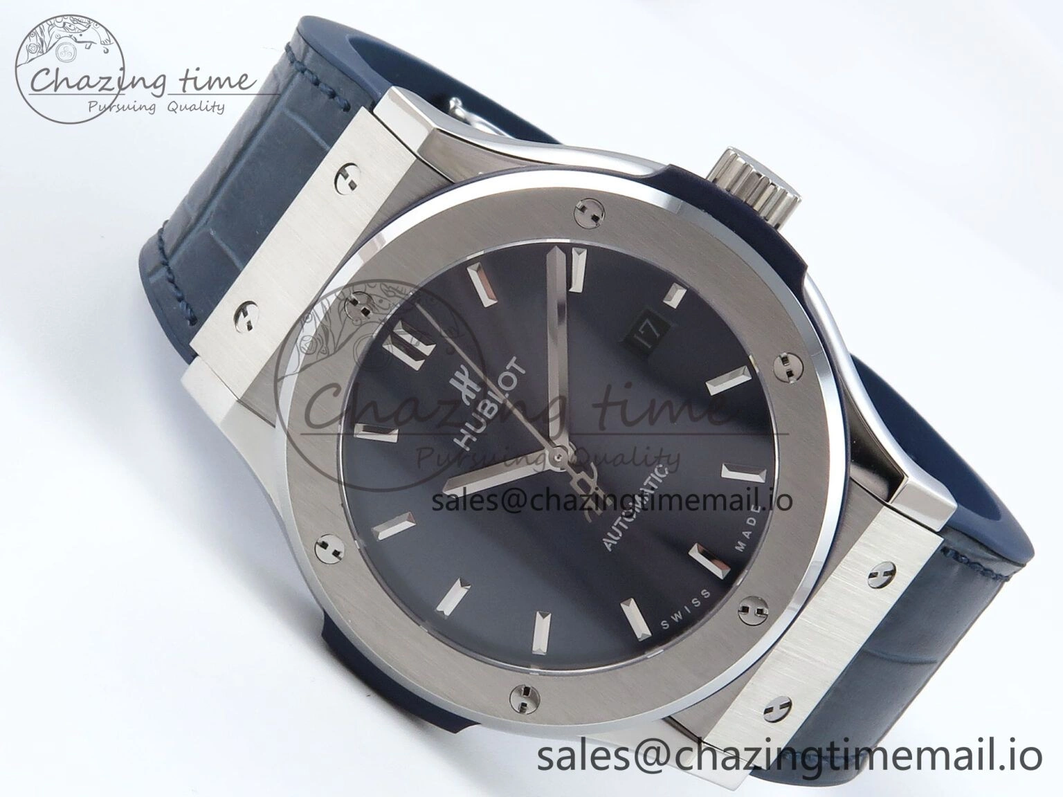 Youthful Fusion Bang 42mm HBF 1:1 Best Edition Blue Dial on Blue Leather Strap A 6681
