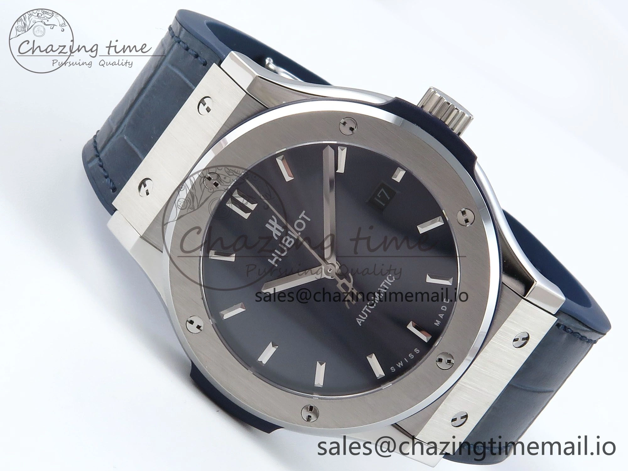 Youthful Fusion Bang 42mm HBF 1:1 Best Edition Blue Dial on Blue Leather Strap A 6681