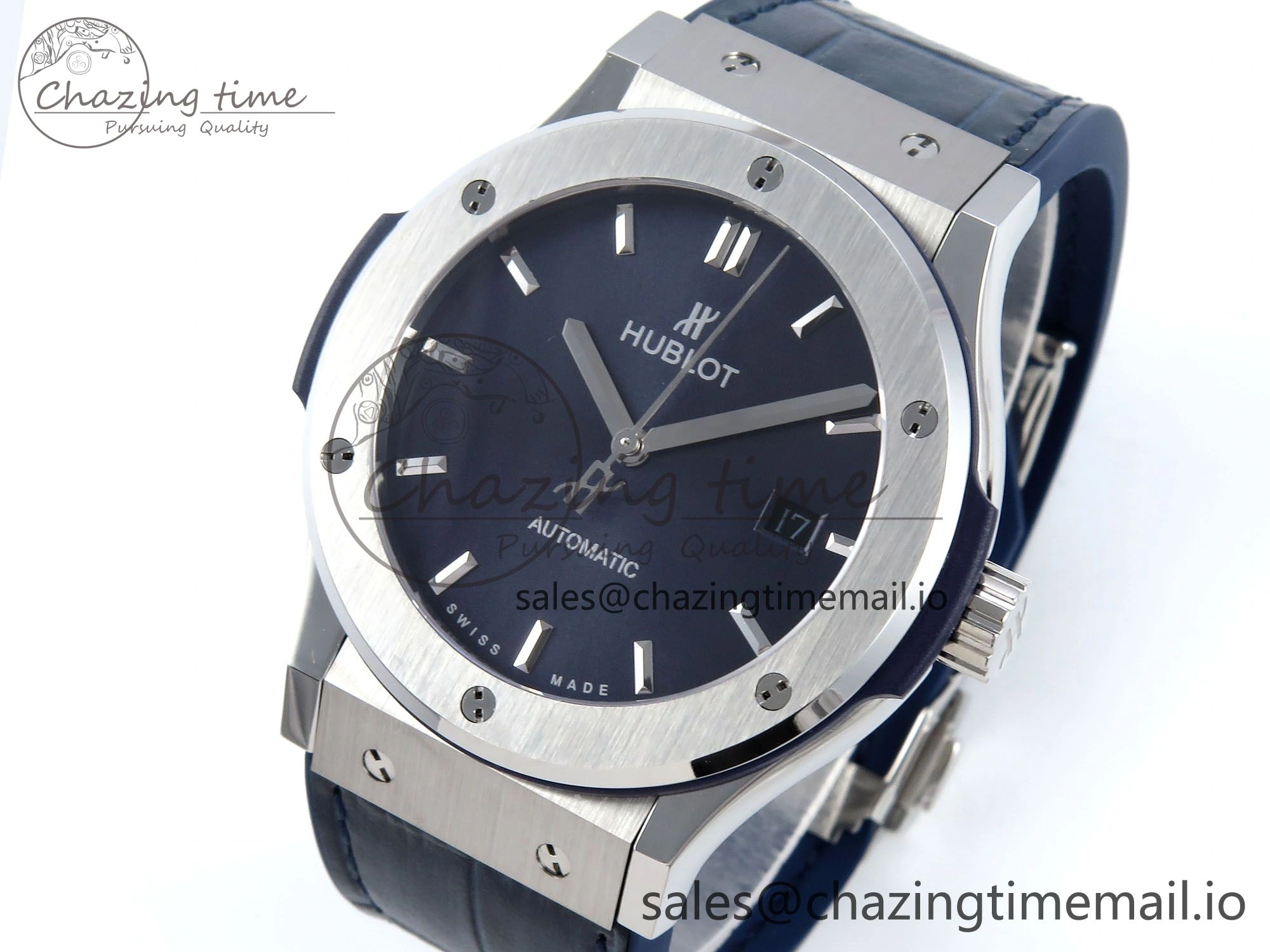 Youthful Fusion Bang 42mm HBF 1:1 Best Edition Blue Dial on Blue Leather Strap A 6681