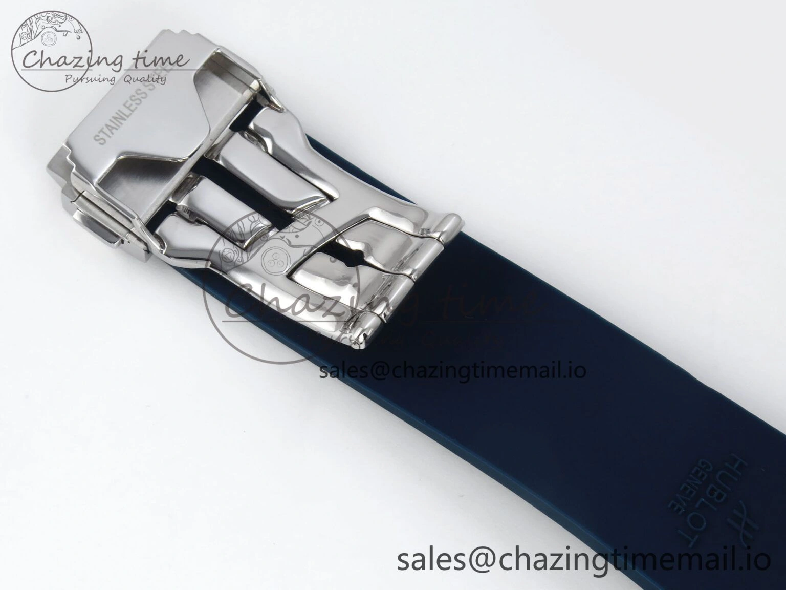 Bold Fusion Bang 42mm HBF 1:1 Best Edition Blue Dial on Blue Rubber Strap A 6688
